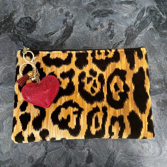Leopard Clutch with Red Heart Adornment by Tudaloo - Picture 5 of 5